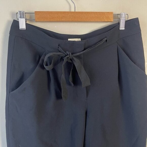 Aritzia Wilfred Allant Pant black crepe cropped lightweight trousers size 4 - Picture 8 of 16